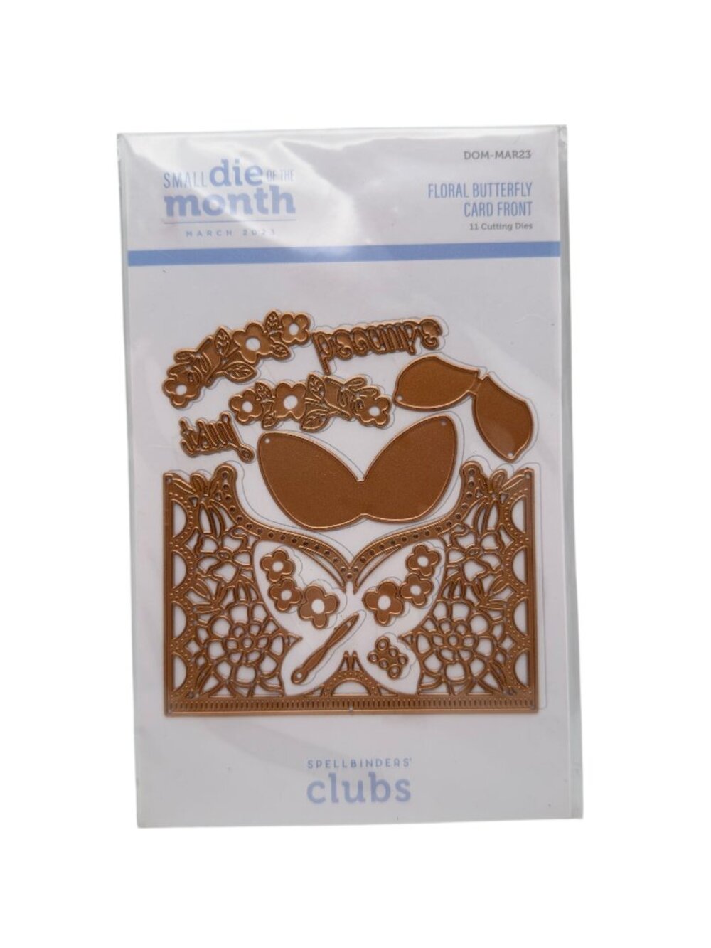 Spellbinders Floral Butterfly Card Front 11-Piece Cutting Die Set March 2023 NEW